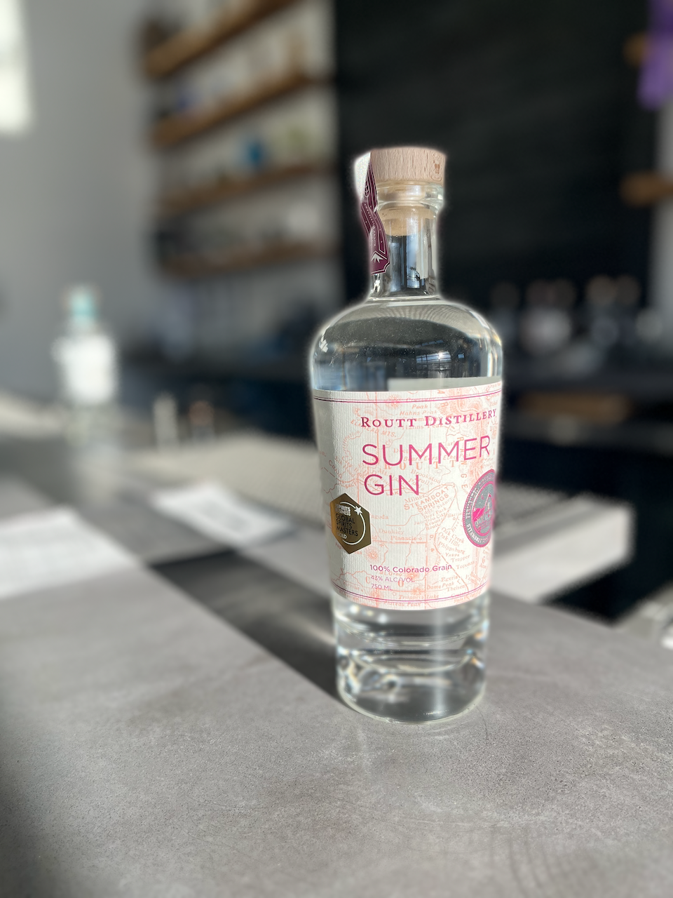 Routt Distillery Summer Gin Bottle